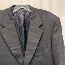 Canali Gray Micro Check 100 Wool Italy Made Mens 50R Blazer Sport Coat Jacket