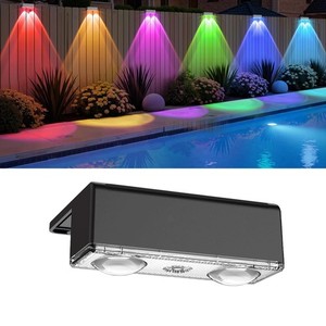 Solar Fence Light Outdoor Garden Wall Yard Pathway Step Waterproof Decor Lamp