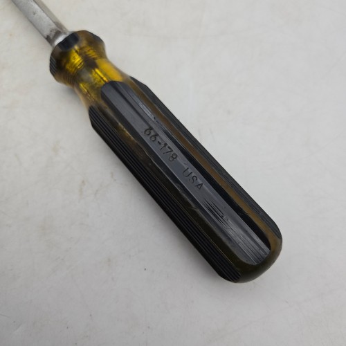 Vintage STANLEY 100 Plus cacciavite punta piatta scanalato 3/8" x 8" 66-178 USA grande - Foto 8 di 19