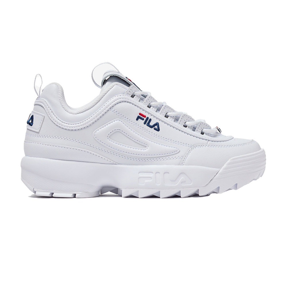 Fila Women's Disruptor 2 Premium White Navy Red Casual Shoes