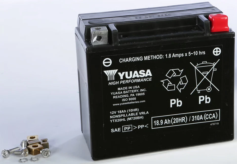 Yuasa Factory Activated Maintenance Free Battery - YTX20HL Motorcycle YUAM720BH - Image 3 of 4