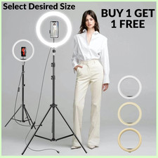 12/14" Ring Light with Tripod Stand & Phone Holder Selfie Ring Light Live Video