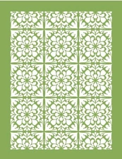 Magnolia Design Co Adhesive Reusable Silkscreen Stencil " Moroccan Tiles "
