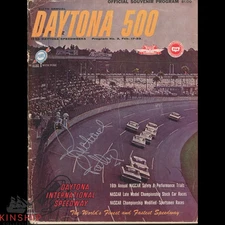 Richard Petty signed 1964 Daytona 500 Program JSA COA NASCAR Auto E332