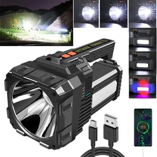 Rechargeable 10000000LM Spotlight Flashlight Super Bright Outdoor Handheld Torch