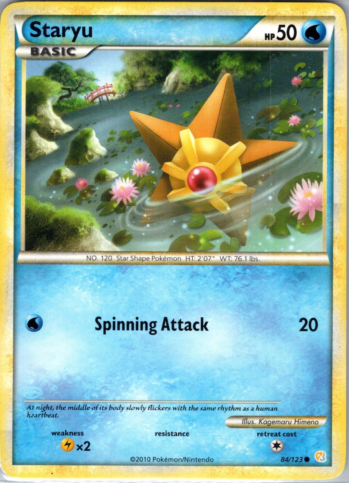 Staryu 84/123 Common HeartGold & SoulSilver Pokemon Lightly Played
