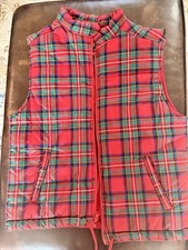 Vintage Gap Quilted Puffer Vest XLRed Plaid Sleeveless Full Zip Outdoor Classics