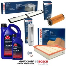 FOR BMW 1 SERIES 123D M SPORT E82 2007-11 DIESEL BOSCH FILTERS & 6L MILLERS OIL