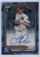 2024 Bowman Chrome Draft Sapphire Edition Prospect /199 JD Dix #CPA-JD Auto 1al3