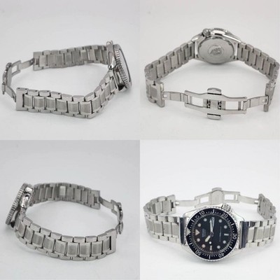 Seiko 6458-6000 Diver Watch 37mm 18mm Black Dial Quartz Vintage 