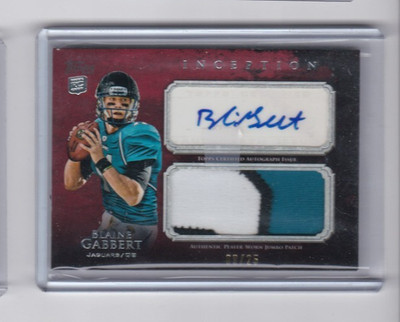 BLAINE GABBERT 2011 INCEPTIONS 3-COLOR JERSEY AUTOGRAPH ROOKIE #/25-SHIPS FREE