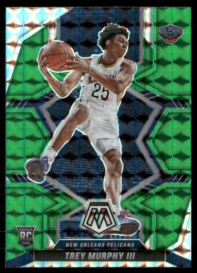 Trey Murphy III Rookie 2021-22 Panini Mosaic Green New Orleans Pelicans #219