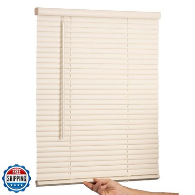 LOTUS and WINDOWARE Cordless Mini Blind, 1'' Vinyl Slats, 35'' Wide x 84'' Long 
