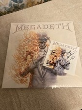 AUTOGRAPHED SIGNED Megadeath Blaze Color Dave Mustaine Vinyl LP Free Shipping