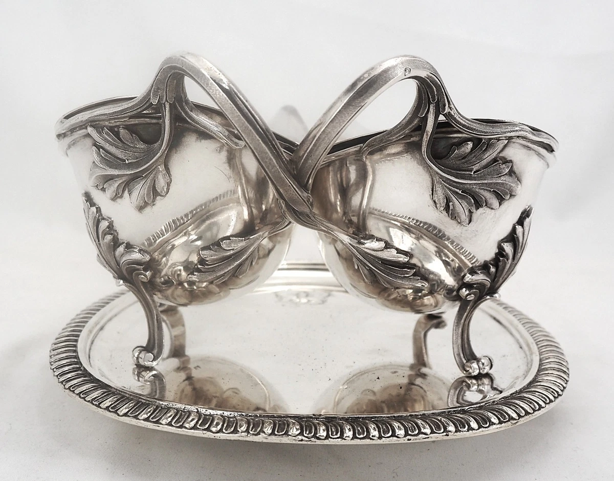 SAUCIÈRE TRIPODE ANGLAISE en métal argenté de style George III EUR 35