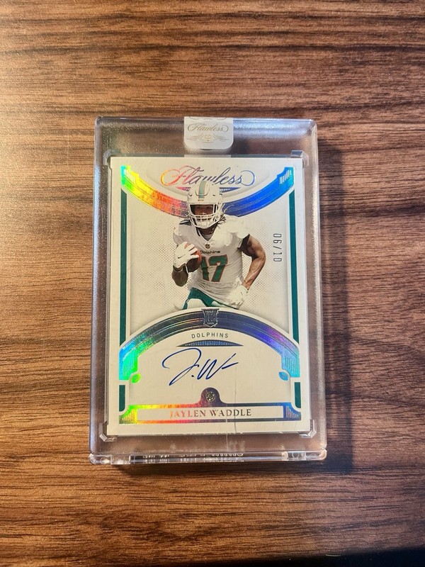 2021 Panini Flawless Jaylen Waddle RC Rookie On Card Auto Diamond 06/10 RARE