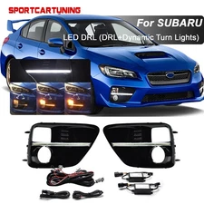 For 2015-17 Subaru WRX STI Sequential LED Turn Signal Lamp DRL Fog Bezel Lights