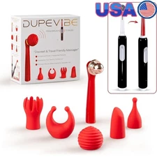 5-in-1 Massage Tool Face Body Silicone Compatible W/ Electric Toothbrush New