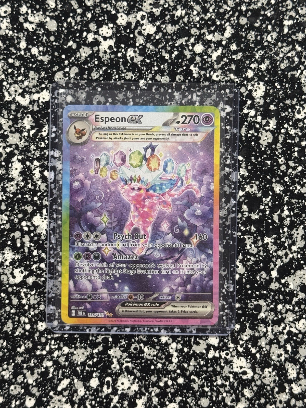 2025 POKEMON ESPEON EX 155/131 EN PRISMATIC EVOLUTIONS SIR NM