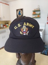 Vintage US Army Snapback Hat Cap Eagle Crest Made In USA