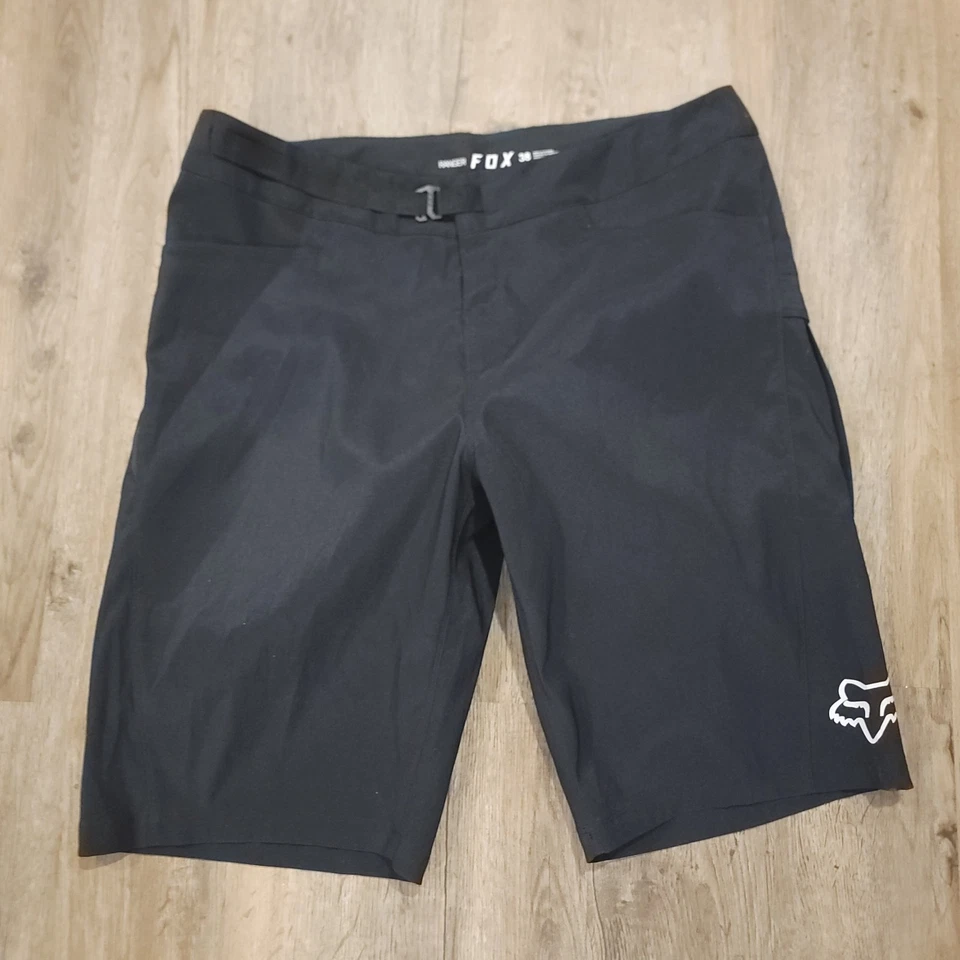 Shorts masculino Fox Racing Ranger mountain bike MTB 38 preto cintura ajustável trilha - Imagem 2 de 4