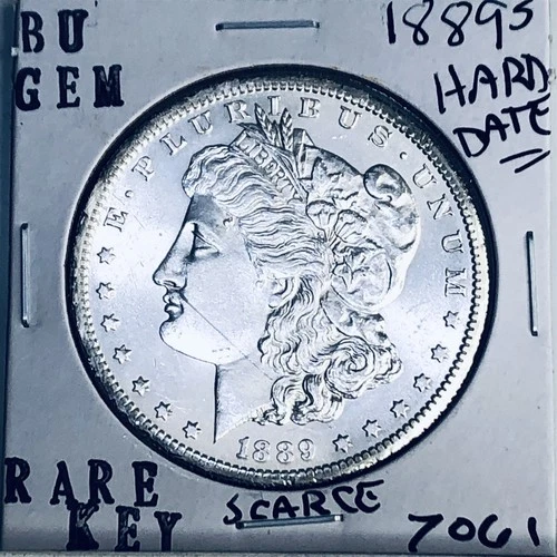 1889 S BU GEM MORGAN SILVER DOLLAR UNC MS+++ U.S. MINT RARE KEY COIN 7061