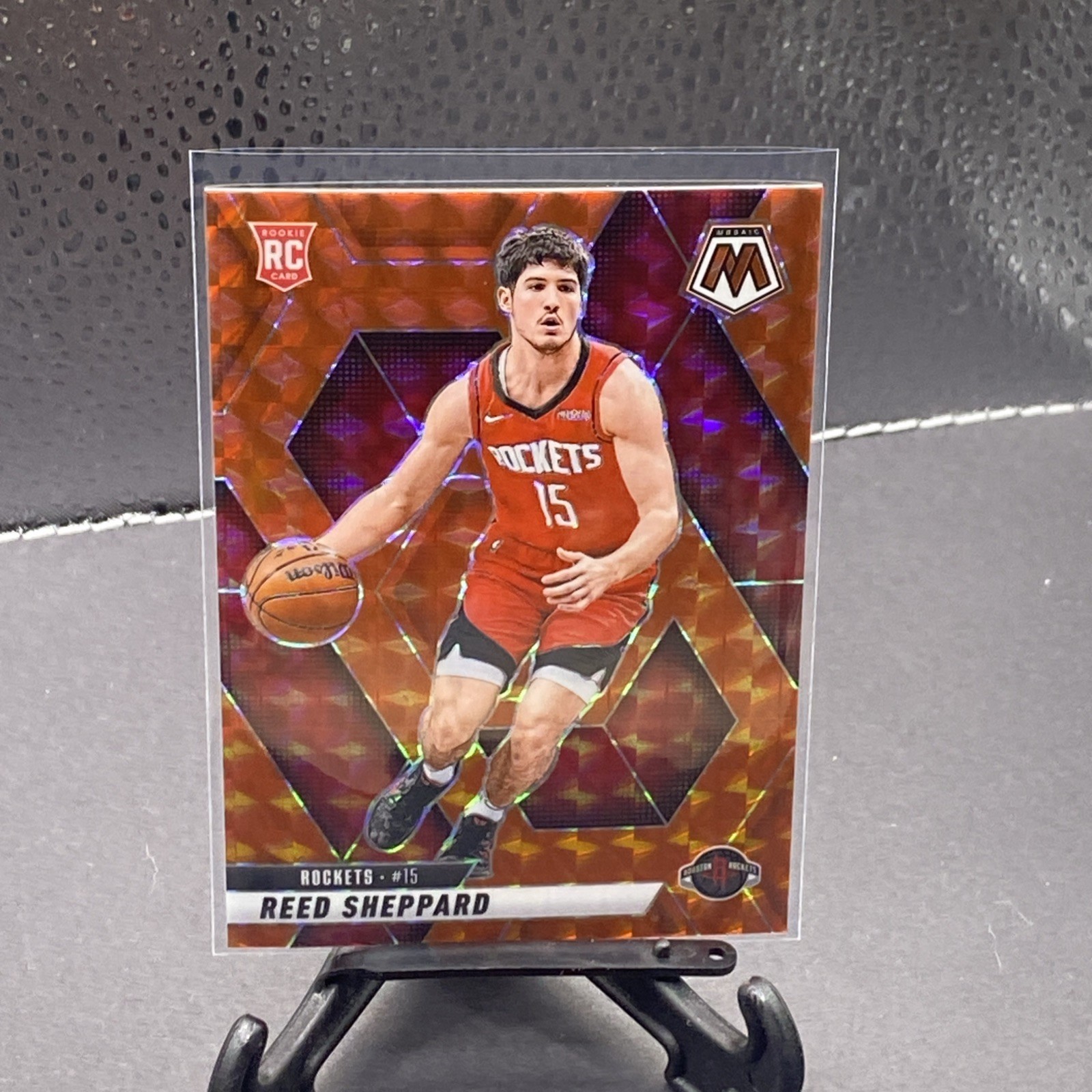 2024-25 Panini Mosaic Reed Sheppard Rookie Orange Prizm #92/249