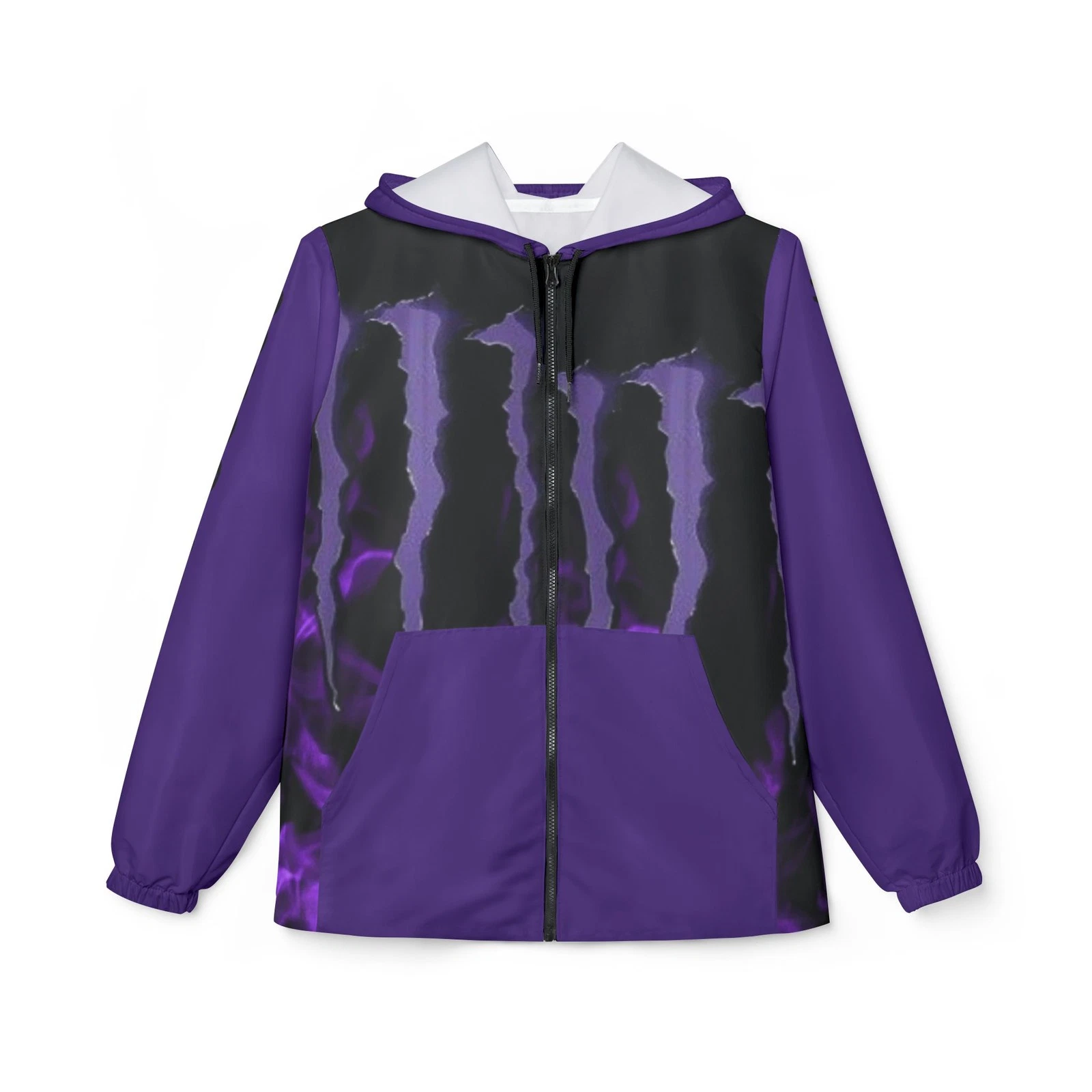 Purple Lightning Windbreaker Jacket | Electric Storm Hooded Jacket
Opens in a new window or tab