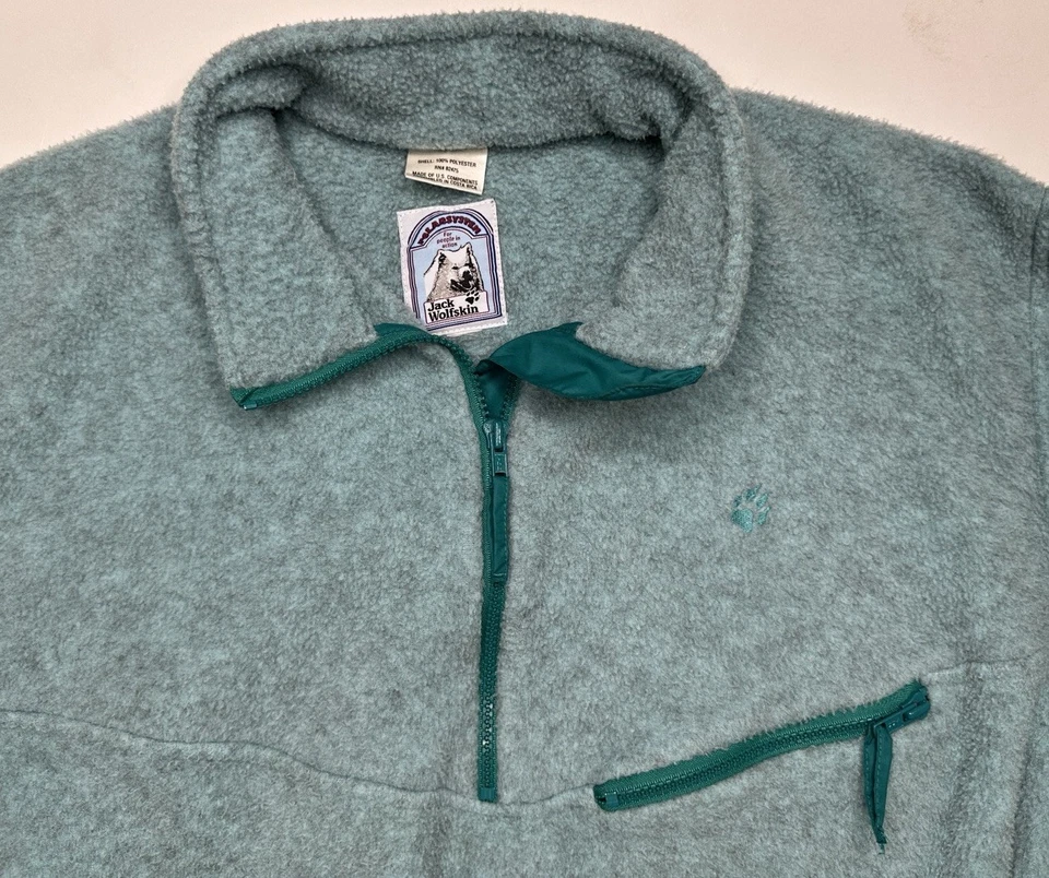 Chaqueta Pullover Vintage Jack Wolfskin Polarsystem 1/2 Cremallera Polar XL Foto 2 de 4
