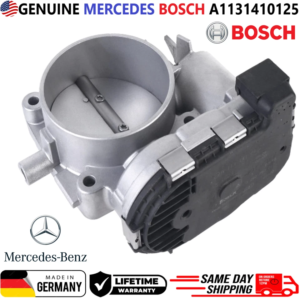 Cuerpo de acelerador GENUINO para Mercedes-Benz V6 V8 2001-2013 A1131410125, 0280750017 Foto 4 de 4