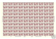 1893 #242 $2 COLUMBIAN IMPERFORATE SHEET REPRODUCTION