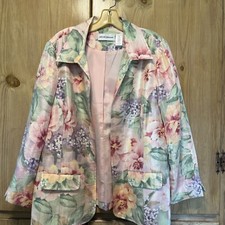 alfred dunner Lined Blazer 3/4 Sleeve Size 14