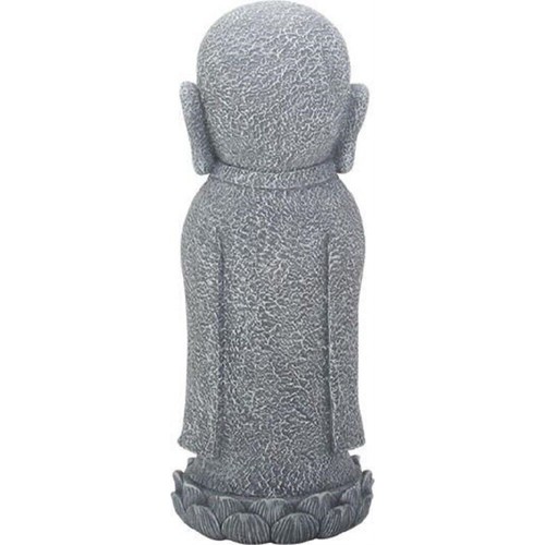 Standing Jizo Monk on Lotus Figurine Buddhism Ksitigarbha Japanese Bodhisattva - Picture 3 of 3