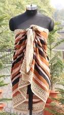 Hand Block Printed 100% Soft Cotton Beach Sarong, Indian Beach Sarong Wrap