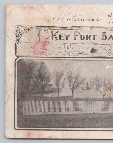 1903 Key Port Bay NJ Private Mailing Card New Jersey Postcard Posted Boat - Picture 4 of 6