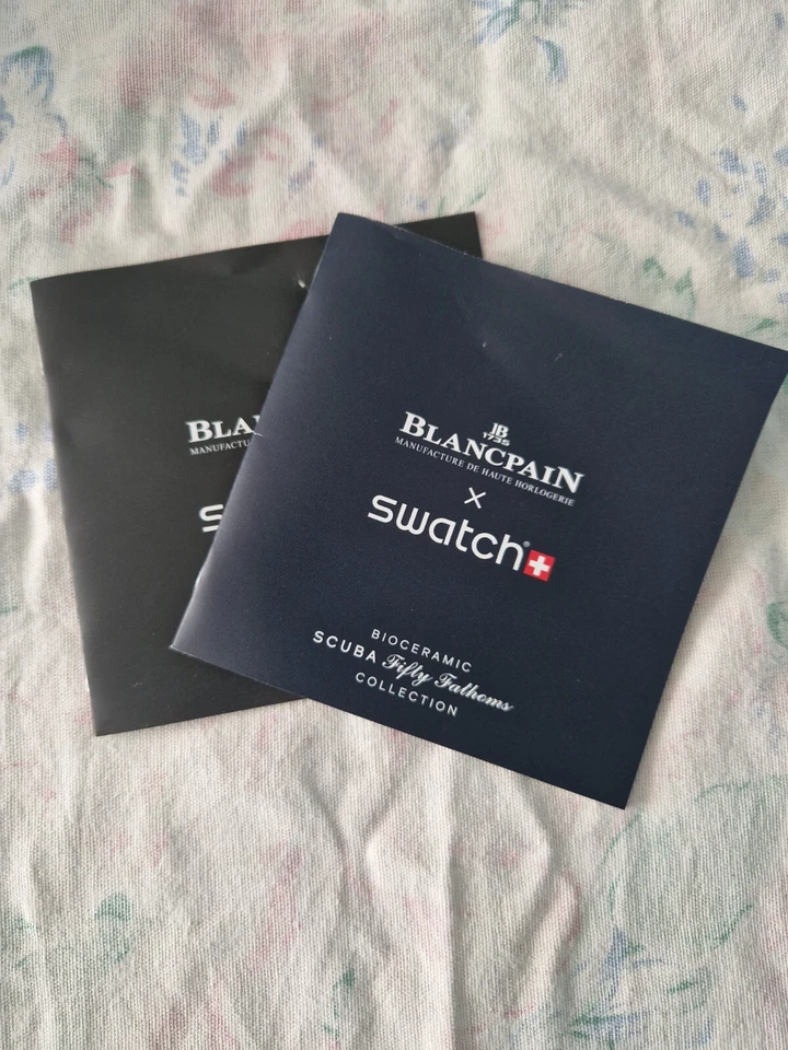 Swatch X Blancpain Fifty Fathoms “Ocean Of Storms” - Luna Nueva, Juego Completo Foto 3 de 4