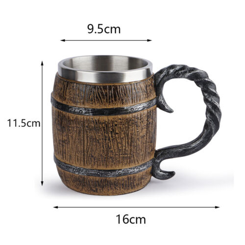 Tazza da caffè in acciaio inossidabile con boccale da birra in resina a doppia p - Foto 8 di 8