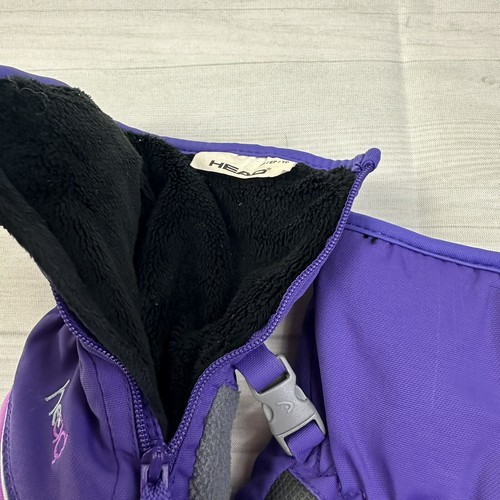 Girls HEAD brand purple GLOVES zipper on/off size XS non slip - Picture 4 of 9