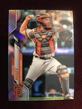2020 Topps Chrome Base Refractor Giants Buster Posey Baseball Card #157