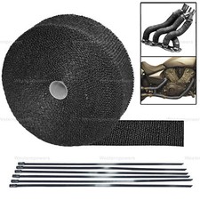 Black Pipe Wrap Header Exhaust 2 X 50ft For High Temperature Turbo Heat