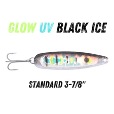 Glow UV Black Ice Trolling Spoon for Fishing and Targets SALMON TROUT WALLEYE