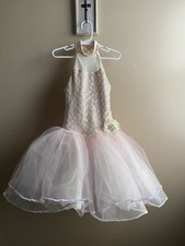 Weissman Girls If I Loved You Sequin Halter Tutu Dress Dance Costume Size IC