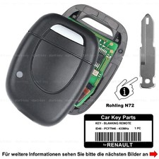 Funk Fernbedienung Schlüssel Rohling für Renault Kangoo Twingo Clio ab 2002