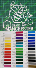 We Stand With Manchester Bee voiture fourgon pare choc autocollant Euro Dub Jdm haché