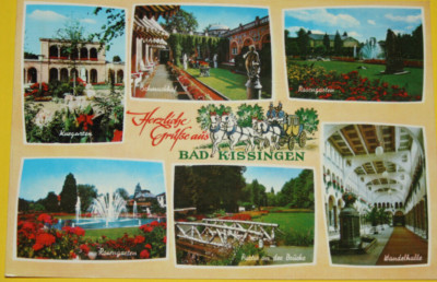 AK. Best regards from Bad Kissingen. Multi picture card. Labeled. (7758)