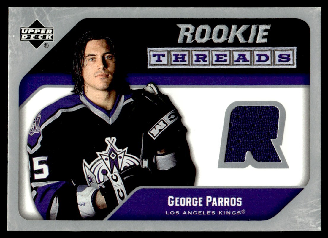 2005-06 UPPER DECK ROOKIE THREADS George Parros Los Angeles Kings #RT-GP