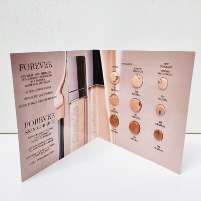 Dior Forever Foundation & Skin Correct Concealer 9 shades Sample Card, BrandNEW 