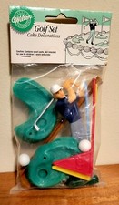 Golf Wilton Cake Topper Decoration Sealed In Plastic 1991 Vintage 13 Pieces Set