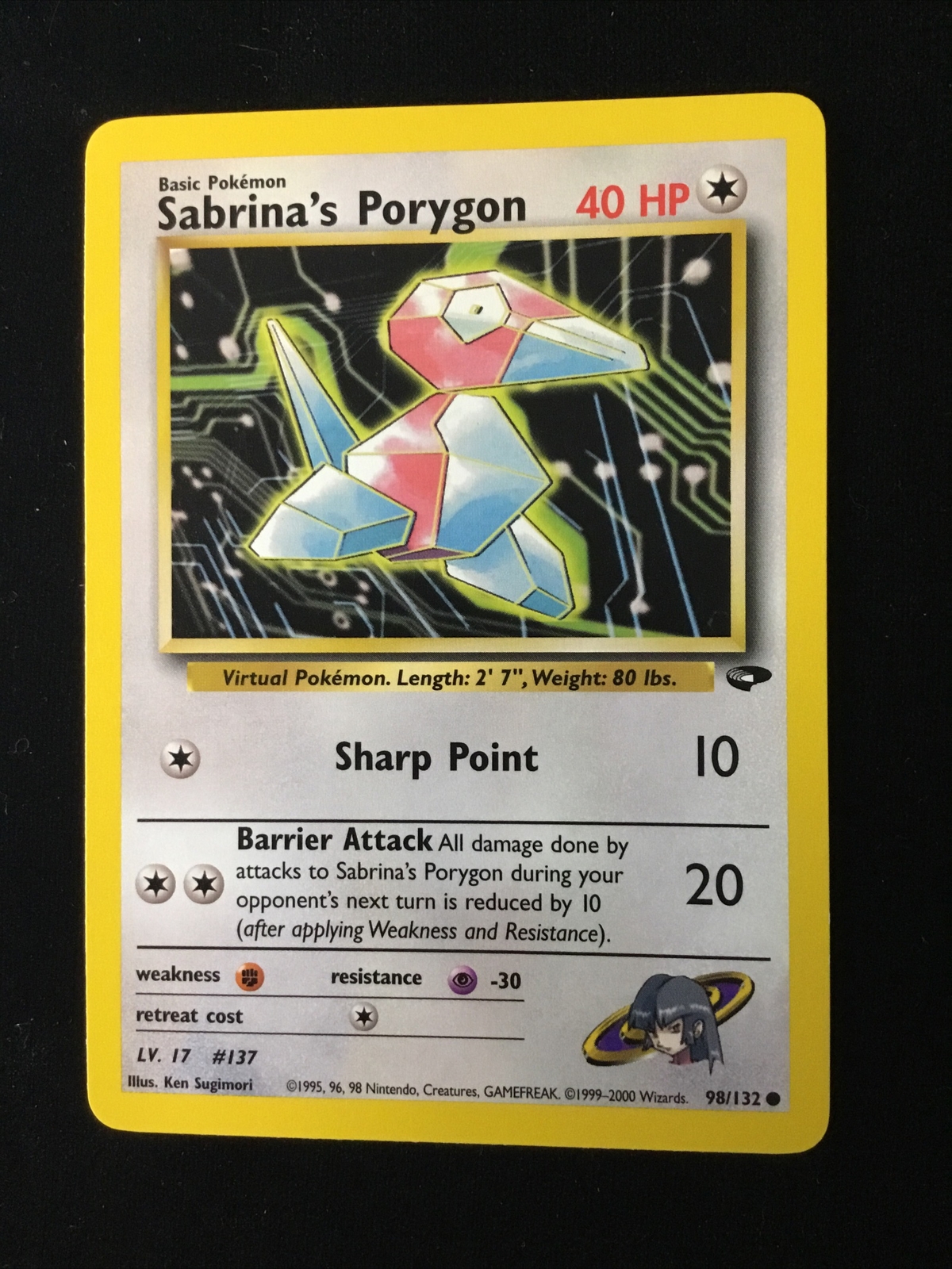 Pokémon TCG Sabrina's Porygon Gym Challenge 98 Regular Common