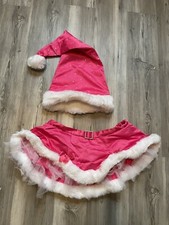 RARE Victoria s Secret costume Size S Skirt And Hat Santa Outfit Costume